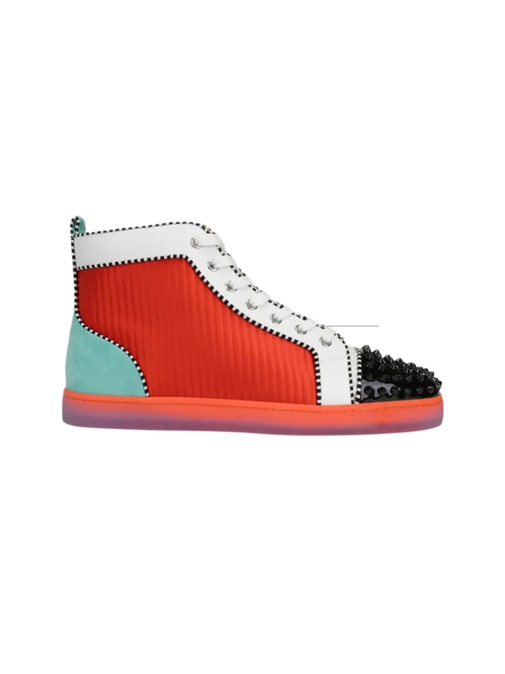 Christian Louboutin Mens High-Top Louis patent leather high trainers.